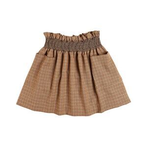 Pepa London Girls  Chester Puppytooth Skirt, Brown
